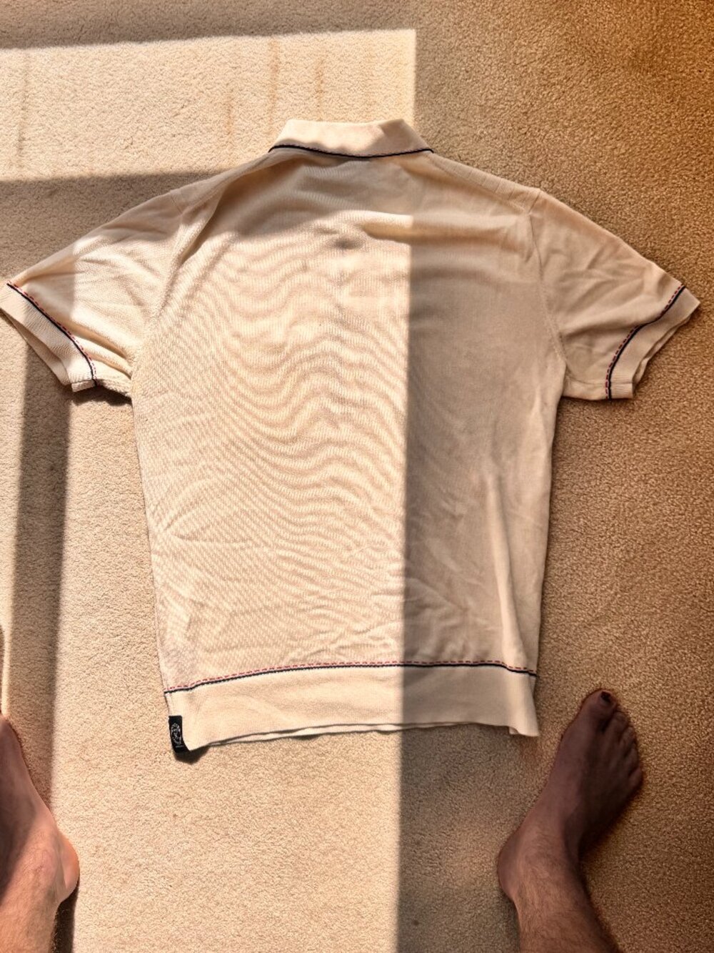 Todd Snyder Italian Cotton Silk Tipped Riviera Sweater Polo.